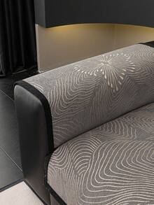 1 件雪尼尔提花沙发垫，现代奢华高端宠物友好型防尘沙发座椅保护套，适用于卧室、客厅、户外沙发，四季皆宜 - 深灰色 - 查看 8