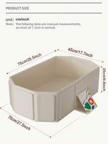 Portable Foldable Home Bathtub, Large & Extended Washing & Bathing Basin, Thickened Composite Board Bathtub, Hot Water Insulation Bathing Tub, Family Fun Water Play Pool, Ball Pit Bathroom Accessories Back To School