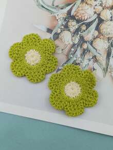 30 piezas/set Decoración de costura de bricolaje poliéster moderno de color mixto con diseño floral