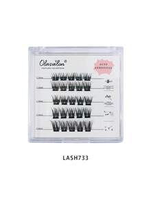 5 filas de 25 grupos de pestañas postizas, grupos de pestañas, extensiones, de 10mm-12mm-14mm-16mm, que incluyen pestañas de diferentes estilos y longitudes, adecuadas para lentes de contacto, sin necesidad de pegamento, ajuste cómodo y natural