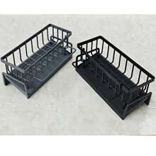 Household New Kitchen And Restaurant Faucet Rack/Multi-Functional Sink Sink Supplies Rack Durable Drain Rack/Sponge Brush Rack With Rod Rag Convenient Storage Artifact Bathroom Brush Soap Rack/Plastic Black/Gray/White