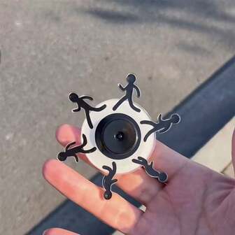 1 件跑步火柴人指尖旋转玩具，有趣的减压娱乐迷你玩具