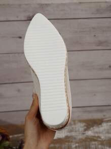 Women's Flat Loafers, Fashionable Versatile Casual Slip-On Pointed Toe Wedge Shoes
