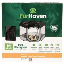 Productos para mascotas Parque de juegos portátil mediano de malla para perros y gatos, negro - espliego - Ver 10