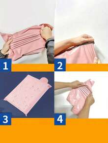 100pcs Pink Courier Bags, Thick Logistics Packaging Bags For Clothing, Sanitary Napkin Disposal, Versatile And Simple, Suitable For Transport And Mailing, - Multicolor - View 11