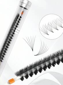 DAIFIYAN Pestañas postizas premontadas de volumen 600/480/420, hechas a mano con tallos naturales largos en 6D/8D/10D/12D/14D/16D/20D/30D/40D, forma C, longitud de 8-15 mm, extensiones de pestañas de visón artificial