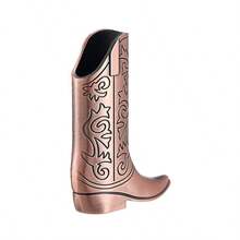 1pc Creative Embossed Metal Women's Boot Lighter Case - Suitable For Mini Bic J5, Perfect For Parties And Everyday Use