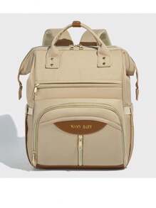 1pc Solid Color Spacious Multi-Layer Fashion Minimalist Mummy Backpack, Versatile And Portable, Great For Halloween, Thanksgiving, Christmas Gift