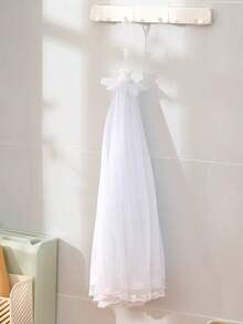 1pc Lace Mesh Food Cover, Dustproof Pop Up Umbrella Food Tent, Decorative Reusable Collapsible Food Covers For Table, Food Nets, Kitchen Tools - White - View 2