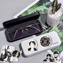 ONE PIECE 65PCS Cartoon Anime One Piece Zoro Black And White Stickers Cool Graffiti Decals DIY Phone Suitcase Laptop Fridge Wall Decoration Sticker Toy Room Decor Home Decor