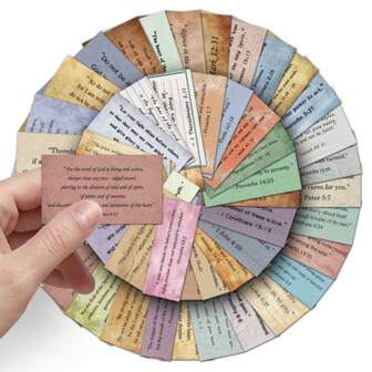 50张圣经引文贴纸，PVC耐用材质，适用于笔记本电脑、手机、水瓶等。高粘性纸张不易脱落
