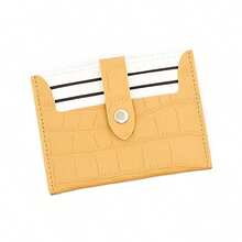 Slim Large Capacity Small Card Holder, Multi-Functional Card Slots Wallet, Women's Delicate Leather PU Card Case - Multicolor - View 6