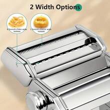 Stainless Steel Manual Pasta Maker With 7 Adjustable Thickness Settings And 2 Width Attachments - Perfect For Homemade Pasta, Thin Noodles, Lasagna - Durable And Easy-To-Use Kitchen Tool, Pasta Making | Modern Kitchen Appliance | Stainless Steel Construction - Multicolor - View 7