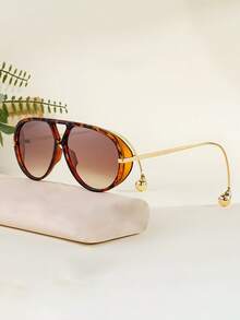 1 件超大飞行员金属框时尚眼镜