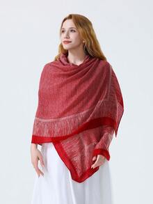 1pc Women's Linen Floral Print Scarf, Ideal For Sun Protection, Air Conditioning, Beach Vacation And Daily Life, Adds Style To Your Outfit, Spring/Summer