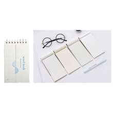 1 pezzo/ (1+4) Set Diario creativo con parole a curva di memoria, strumento di apprendimento vocaboli per studenti con panello parole, taccuino piccolo portatile, doppia copertina, carta spessa senza sbavature, blocco notes tascabile, planner, diario