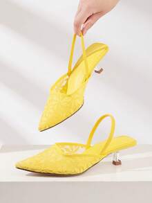 2025 New Design Women High Heel Shoes, Unique Pattern Embroidery Comfortable Fashion