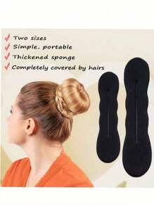 3 /6simple Bun Hair Plate Tools Korean Version Hair Accessories Sponge Double Hook Rod Upgrade Version Hair Plate,Valentine's Day Couple As Gift Hair Accessories Tool