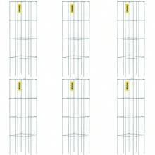 6 Pack Square Folding Tomato Cages 39" Plant Support Stake Tower PVCcoated Steel Tomato Cage Towers For Tomato Plants Eggplants Cucumber Climbing Plants And More - 11.8"x5pack - View 1