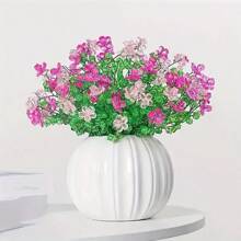 1pc Modern Ceramic Pumpkin Shaped Vase, Round Tabletop Centerpiece Decor For Living Room, Bedroom, Dining Room, Home Decoration Gift, Ideal For Family And Friends, Holiday Gift