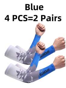 2/4PCS Cooling Arm Sleeves Cover Sports Running UV Sun Protection Outdoor Volleyball Fishing Cycling Sleeves For Hide Tattoo Ice Silk Sleeve Sunscreen Cuff Arm Sleeves Anti-Slip Men Women Long Gloves Outdoor Cool Sport Cycling Visor Summer Sun Protection Equipment, High Elastic Arm Sleeves, Suitable For Outdoor Activities Such As Cycling, Golf, Running And Driving