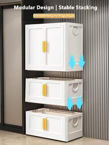 5/4/3/2/1 Easy-Install Thickened Baby Wardrobe, Nursery Storage Cabinet, Household Snacks & Clothes Organizer Box, Children Small Closet - Multicolor - View 3