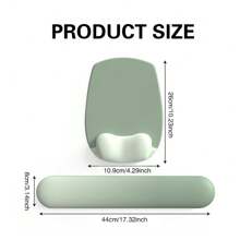 Mouse Pad With Wrist Rest, Comfortable Memory Foam Wrist Rest, Suitable For Computer Keyboard, Mouse Silicone Wrist Pad, Ergonomic Mouse Pad Set, Easy To Type And Relieve Pain, Simple And Thick Anti-Slip Computer Hand Pad