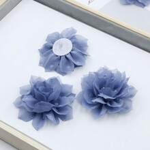 5 件/包 8 厘米布料人造山茶花蕾丝花边，手工 DIY 花卉装饰配件，适用于婚纱、发饰 - 彩色 - 查看 9