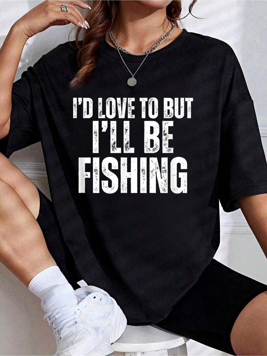 100% Cotton Funny Fishing T-Shirt,Fashion Casual Short-Sleeved T-Shirts For Men And Women - Black - View 1