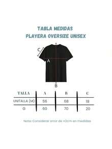 Playera Camiseta Oversize Anime Maestro Roshi Gym Frente y Espalda Unisex - azul y negro - Ver 2