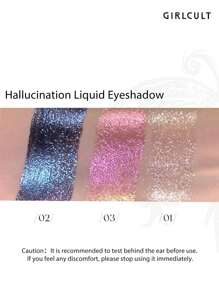 GIRLCULT Sombra Líquida Girlcult Hallucination 01 Cry Baby | Moonlit Diamond Dew | Misty Pearl Sheer | Icy Stardust Ripple | Breathable Iris Adherence | Airy Magnetic Shimmer | Bio-Tear Chroma Lock | Essencial para Festas de Bolso | Conjunto de Presente Vegano para Férias | 4ml/0,14 fl Oz