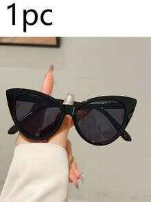 2pcs/1pc Fashion Girls Cat Eye Fashion Eyewear - Black And Tortoise Frame, Plastic Frame, Perfect For Casual Clothing, Casual Matching | Fashion Frame | Beach Holiday Accessories - Multicolor - View 3