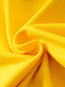 男婴卡通大象围兜二合一条纹短袖连体衣，夏季 - 黃色 - 查看 8