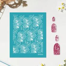 Clay Silk Screen Printing Stencils, Small Flower/Branch/Leaf Pattern, Polymer Screen For Handmade Crafts, Earring Making, Scrapbooking & Stamping - Multicolor - View 32