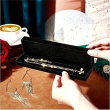 1/2pcs Velvet Jewelry Box Necklace Storage Organizer, Birthday Gift - Necklace Box - View 3