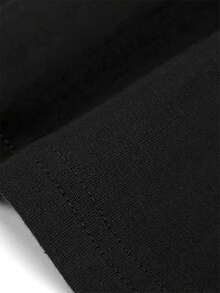 1pc Book Of Mormon Missionary Graphic Tee, 100% Cotton Crew Neck T-Shirt With "I'm Not A Mormon But He Is" Print, Casual Street Style Short Sleeve Top For Adults, All-Season Knit Fabric Pullover - Heat Transfer Design - Black - View 4