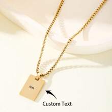 Collares personalizados para parejas de acero inoxidable con barra de identidad con nombre grabado con láser, regalo de aniversario