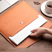 1 Stück minimalistischer Business-Stil Kunstleder Umschlag Dokumentenmappe, weiche Textur, kann Dateien, Handy, Tablets aufnehmen, geeignet für Geschäftsleute, Büromitarbeiter, Studenten, für Büro, Studium, Geschäftsreise Verwendung Schulmaterial, Rückkehr zur Schule