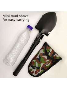Outdoor Survival & Camping Four-In-One Multifunctional Folding Shovel - Made Of Durable Stainless Steel, With Saw, And Bottle Opener Camping Stuff