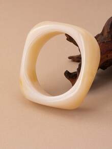 1pc Asymmetrical Semi-Transparent Acrylic Fashion Bracelet, Geometric Design Statement Bracelet, Suitable For Niche Fashion Matching - Bracelet - View 4