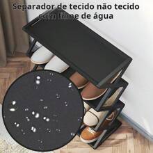 Sapateira Prateleira Sanfonada 4 Andares Organizadora Plástico Multiuso Estante de armazenamento