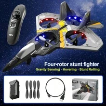 1pc Beginner Drone, Remote Control Drone And Beginner RC Airplane Light, Remote Control Quadcopter Helicopter With Auto Hover, Helicopter, Fighter Plane, 3D Flip, Foam Drone, Airplane Model, Fighter Jet Model, Suitable For Indoor Flying, Beginner Flight, Best Gift, Christmas, Christmas Gift, Birthday Gift, New Year Gift, Gift Box, Present