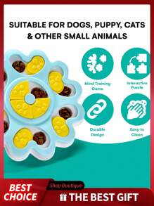 1pc Pet Feeder, Pet Puzzle Feeder Toy, Dog Puzzle Toy, Interactive Feeding Toy,Cat And Dog Hide And Seek Feeder, Cat And Dog Food Tray, Pet Training Toy, Pet Interactive Food Bowl, Pet Seek Food Bowl, Pet Food Bowl, Pet Feeding Game Plate,Pet Food Partition Game Plate, Pet Anti-Choke Bowl, Pet Supplies, Dog Puzzle Toy Boredom Reliever, Puppy IQ Training Game Feeder, Cat And Dog Foraging Toy, Pet Entertainment Toy, For Pet Use Only