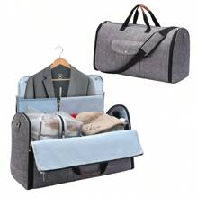 1pc New Simple Style Solid Colour Folding Extra Large Capacity Portable Handbag, Multi-Functional Duffel Bag, Clothes Storage Bag, Suitable For Travelling, Can Also Be Used As Holiday Gifts