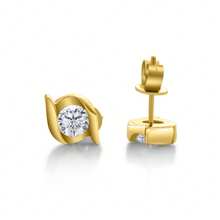 Brincos de pino elegantes femininos em prata esterlina 925, incrustados com 2 moissanitas coloridas de 0,5 ct - ideais para noivado e casamento, adequados para uso diário, festas e encontros. Ótimos presentes para o Dia dos Namorados, Páscoa, Dia das Mães, Dia das Crianças, Ação de Graças e Natal.