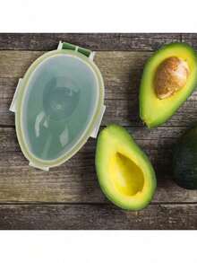 1 个可重复使用的牛油果保鲜盒 - 牛油果储存容器，塑料翻盖设计，冰箱食品保鲜盒，用于保持牛油果新鲜，理想的冰箱储存工具，厨房工具