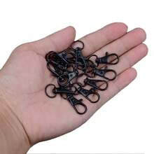 20/40pcs Swivel Snap Hooks With Keychain Rings, Flat Keychain Rings And Clip Hooks, Metal Keyring Hangers, Lobster Claw Hooks With Rings, For Keys, Jewelry Crafts - Keychain+Flat Ring - View 2