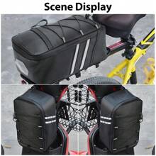 NEWBOLER Bicycle Rear Seat Bag MTB Bike Rack Bag Trunk Pannier Cycling Large Capacity Waterproof Travel Bag With Rain Cover