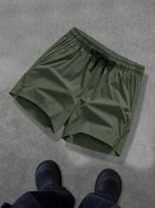 Men's Must-Have Summer Beach Shorts, Outdoor Casual Shorts, Split Leg Design, Fashionable And Practical
