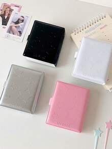 40-Pocket 3-Inch Mini Photo Card Holder Album, Hollow Heart Design Cartoon Photocards Collection Book For Kpop Fan , Back To School Gifts - Multicolor - View 4